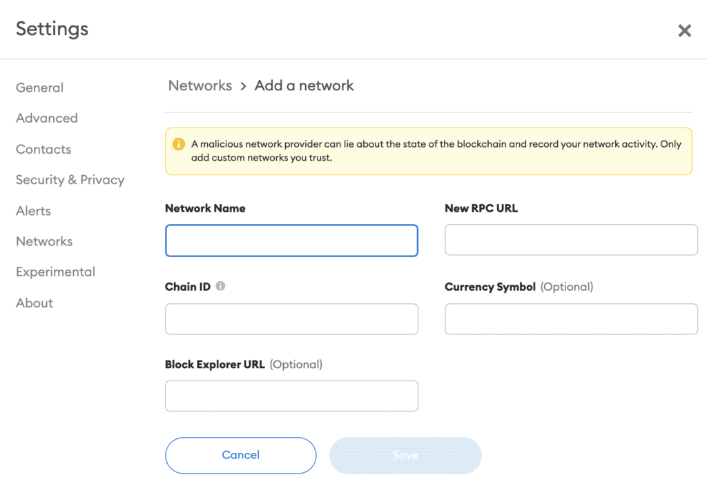 metamask config location